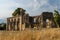 View of the ruins of the Choir at the Glastonbury Abbey