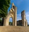 View of the ruins of the Crossing and Choir Walls at the Glastonbury Abbey