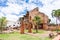 View on Ruins of the Hospital of St. Nicolas of Bari, Santo Domingo, Dominican Republic. Copy space for text.