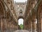 View at ruins of Jedburgh abbey in Scottish borders.