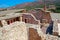 View of ruins of Knossos palace at Crete, Greece