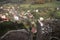 View from Ruins of Lednica castle to Lednica village, Slovakia