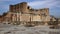 View of ruins of Marble court in ancient Roman bath gymnasium complex in Sardis, Salihli, Turkey