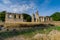 View of the ruins of the Nave and Crossing and Choir Walls at Glastonbury Abbey