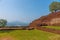 View of the ruins of Sigiriya rock fortress at Sri Lanka