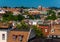 View of a run-down residential area of Baltimore, Maryland.