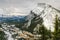 View of Rundle mountain during the winter