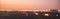 View Of Runway Of Airport Abstract Boke Bokeh Background. Design Backdrop. Panorama Panoramic View