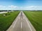 View on runways. an empty airfield with no aircraft. crisis in aviation