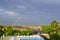 A view of a rural lanscape, swinnong pool and rainbow