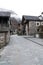 View of a rustic traditional mountain town in the Alps of southern Switzerland