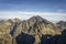 View from Rysy on Gerlach and other peaks of the Slovak High Tatras