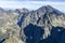 View from Rysy on Gerlach and other peaks of the Slovak High Tatras