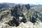 View from Rysy peak in Tatry mountains