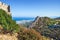 View from Saint Hilarion Castle on a mountain