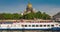 View Saint Isaac\'s Cathedral in Saint Petersburg from Neva river. Russia