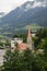 The view of Saint Nikolaus church in Bad Gastein, Austria