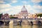 View of Saint Peter cathedral in Rome