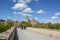 View Salamanca Old and New Cathedrals from roman bridge Salamanc