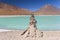 A view of the Salt desert in the Bolivia - Lagoon Verde