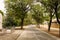 View of the salt dock promenade, next to the Guadalquivir river and the Triana bridge, in spring.