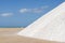 View of salt stockpile in Manaure mines in the Colombian Guajira. Copy space