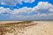 View of salt Ustrichnnoe oyster lake in Kherson region, Ukraine