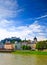 View on Salzach river and Hohensalzburg Fortress