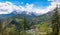 View of the Salzach Valley and the city of Tennek near the Eisriesenwelt in the Austrian Alps Stitched Panorama