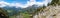 View of the Salzach Valley and the city of Tennek near the Eisriesenwelt in the Austrian Alps Stitched Panorama