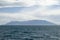 View of  Samothraki island  and mountain Saos in Greece from the sea i