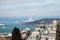 View of San Francisco City, bay and the bridge connecting to the east bay, San Francisco, California