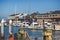 View of San Francisco historic Fisherman`s wharf, California, USA, summer sunny day