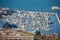 View of San Francisco historic Fisherman`s wharf, California, USA, summer sunny day