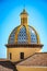 View at San Gennaro church with rounded roof in Vettica Maggiore Praiano, Italy