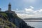 View of the San Juan de Nieva Lighthouse near Aviles in Asturias