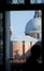 View of San Marco basilica dome from Doges palace window