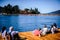 View of San Paolo island from the Floating Piers