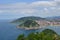 View of San Sebastin located in the mountainous Spanish region of the Basque Country