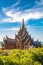 View of the Sanctuary of Truth temple in Pattaya, Thailand