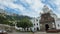 View of the Sanctuary of the Virgin of Guapulo with the buildings of the neighborhood Gonzalez Suarez in the background