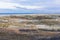 View of sand dunes of Curonian Spit, Kurshskaya Kosa National Park, Curonian Lagoon and the Baltic Sea, Kaliningrad Oblast, Russia