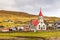 View of the Sandavagur on Vagar island. Faroe Island