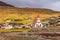 View of the Sandavagur on Vagar island. Faroe Island