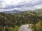 View from sandstone pillar on Luzicke hory mountain panorama wit