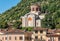 View of Sant Ambroggio church in Laveno Mombello, province of Varese, Italy