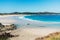 View of Santa Comba beach on the Spanish Atlantic coast