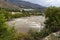 View of the Santa River, surrounded by various vegetation in Choquechaca, province of Huaylas