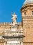 View of Santa Rosalia statue in front of the Palermo Cathedral, Sicily, Italy