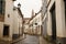 View of Santiago street under the drizzle